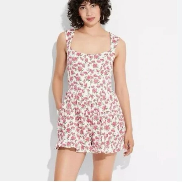 wild fable Other - NWT Wild Fable Button Up Tiered Romper